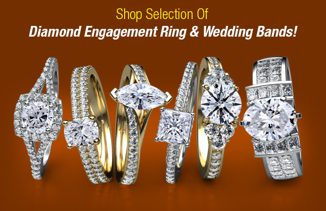 100% Natural Diamonds, Engagement Ring, Wedding Bands