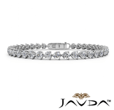 3 prong tennis round diamond bracelet 5.2mm width 7.5 inch length 14k gold 12ctw