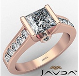 accents accent channel set asscher diamond engagement ring 18k rose gold 1.4ctw