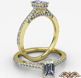 emerald diamond engagement ring 18k yellow gold 1.06ctw