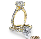 pear diamond engagement ring 14k yellow gold 1.74ctw
