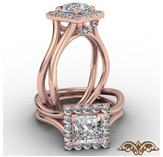 princess diamond engagement ring 14k rose gold 1.15ctw