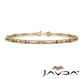 round diamond line bracelet 3.4mm width 7.5 inches length 18k gold (1.33ct. tw.)