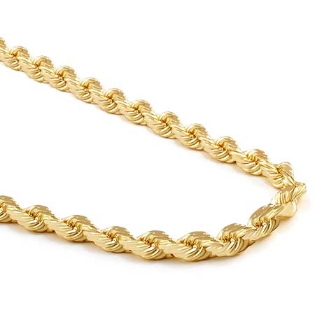 5.0mm Rope Chain (Diamond Cut) 26 inch / Yellow Gold / 14K