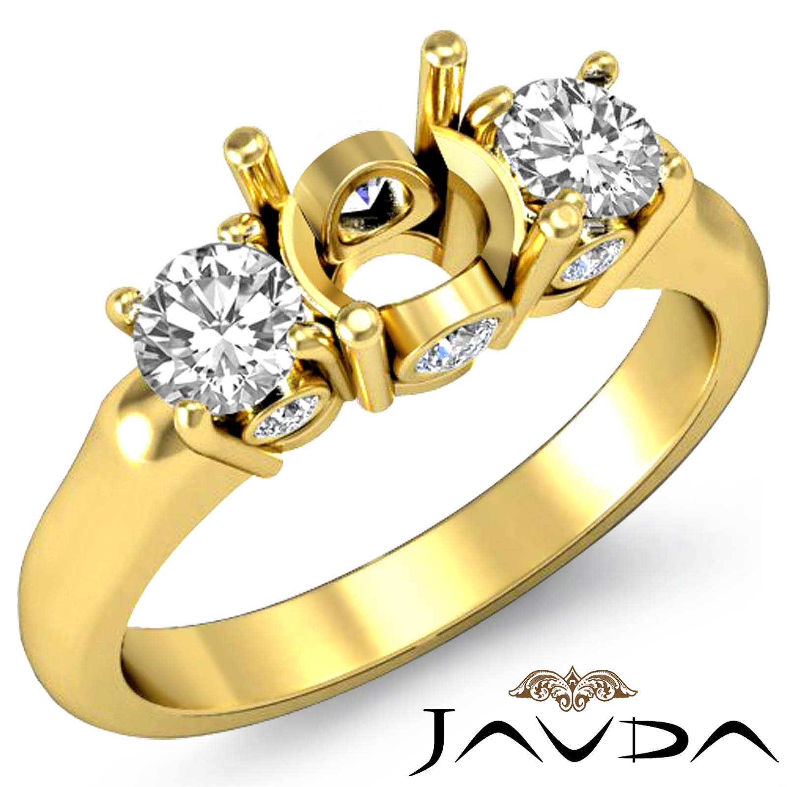 Sarvad Jewels Mens 3 Stone White Gold Wedding Bands, Size: Free Size at Rs  78629 in Surat