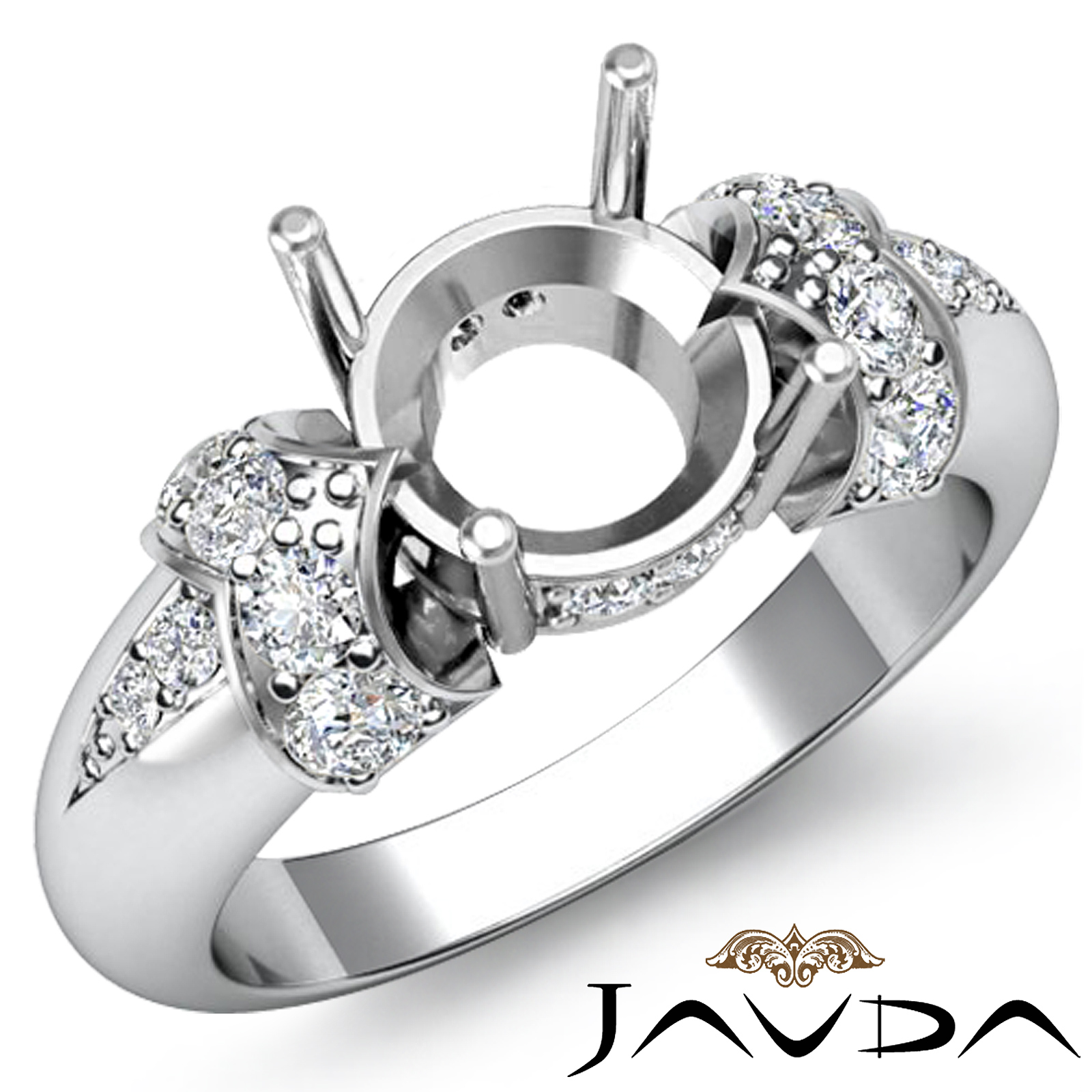 14k White Gold Women's Diamond Engagement Ring
