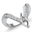 0.35Ct Diamond Fashion Engagement Ring Marquise Semi Mount 14k White Gold - javda.com 