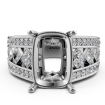 1.25Ct Princess Round Diamond Engagement Ring Cushion Semi Mount 14k White Gold - javda.com 