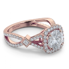  diamond Ring 18k Rose Gold