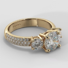  diamond Ring 18k Gold Yellow