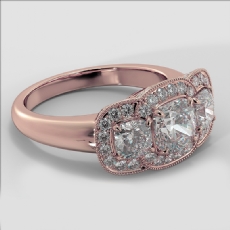  diamond Ring 18k Rose Gold