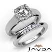 U Prong Diamond Engagement SemiMount Ring Round Bridal Set 18k White Gold 0.4Ct - javda.com 