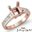 0.85Ct Baguette Channel Diamond Engagement Ring Setting 14k Rose Gold - javda.com 