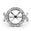 Twisted Halo XOXO Style Round Diamond Engagement Ring in 14k White Gold 0.7Ct - javda.com 