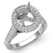 1.3Ct Diamond Engagement Round Ring 18k White Gold Halo Semi Mount - javda.com 