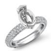1.4Ct Oval Pave Diamond Engagement Women Ring Setting Platinum 950 - javda.com 