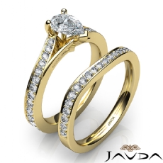 Pave Setting Bridal Set diamond  18k Gold Yellow