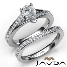 Pave Setting Bridal Set diamond  14k Gold White