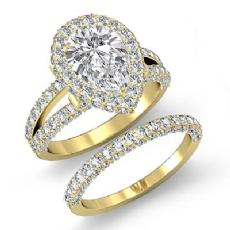 Celebrity Wedding Bridal Set diamond  14k Gold Yellow