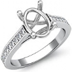 0.3Ct Classic Oval Diamond Engagement Ring Setting Platinum 950 Semi Mount