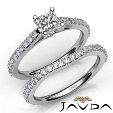 Matching Wedding Bridal Set diamond Ring Platinum 950