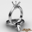 <Gram> Diamond Ridged Solitaire Engagement Ring Setting Platinum 950 Semi Mount 2.6mm - javda.com 