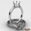 <Gram> Round Diamond Solitaire Engagement 4 Prong Setting Ring 18k White Gold Semi Mount - javda.com 