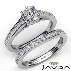 Micropave Bridal Set diamond Ring 18k Gold White