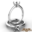 <Gram> Round Classic Solitaire Engagement Diamond Semi Mount Ring 18k White Gold Setting - javda.com 
