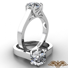 6 Prong Trellis Solitaire diamond Ring 18k Gold White