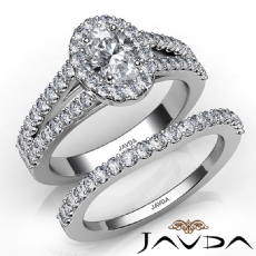 Hand Crafted Wedding Set diamond Ring 18k Gold White
