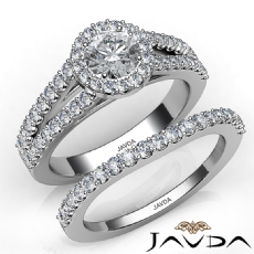 Luxurious Wedding Bridal Set diamond  18k Gold White