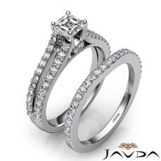 Split Shank Prong Bridal Set diamond Ring 14k Gold White