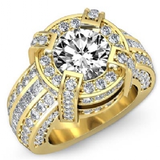 Celebrity Style Triple Band diamond Hot Deals 14k Gold Yellow
