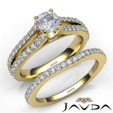 Split Shank Prong Bridal diamond Ring 14k Gold Yellow