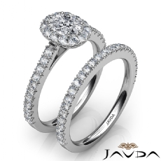 French V Cut Pave Bridal diamond Ring 18k Gold White