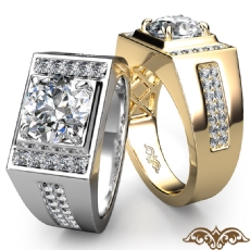 4 Prong Micro Pave Set Wedding diamond  18k Gold White