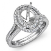 1.5Ct Diamond Vintage Engagement Halo Setting Ring Oval 14k White Gold - javda.com 