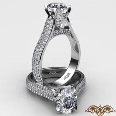 Lotus Basket Cathedral Style diamond Ring 18k Gold White