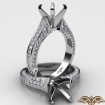 1Ct Diamond Solitaire Engagement Round Semi Mount Ring Setting Platinum 950 - javda.com 