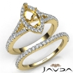 U Prong Diamond Engagement Ring Marquise Semi Mount Bridal Set 14k Yellow Gold 0.82Ct - javda.com 
