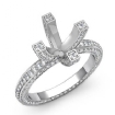 1.9Ct Diamond Eternity Style Engagement Setting Ring 14k White Gold Round Semi Mount - javda.com 
