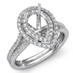 1.55Ct Engagement Ring Pear Shape Diamond Semi Mount Platinum 950 Halo Setting - javda.com 