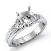 Diamond Engagement Three 3 Stone Trillion Round Setting Ring Platinum 950 0.6Ct - javda.com 