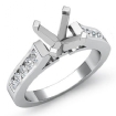0.5Ct Round Diamond Engagement Ring Channel Platinum 950 Semi Mount - javda.com 