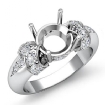 0.35Ct Round Diamond Solitaire Engagement Ring Platinum 950 Semi Mount - javda.com 