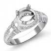0.25Ct Round Princess Diamond Engagement Setting Platinum 950 Ring - javda.com 