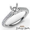 Diamond Engagement Princess Semi Mount Shared Prong Set Ring 14k Gold White 0.3Ct