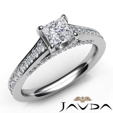 Bridge Accent Sidestone diamond Ring Platinum 950