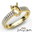 Oval Semi Mount Diamond Engagement U Cut Prong Setting Ring 14k Gold Yellow 0.5Ct